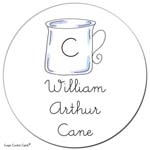 Sugar Cookie Gift Stickers - Blue Cup